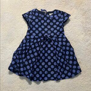 Crewcuts Navy Polka Dot Kids Dress
